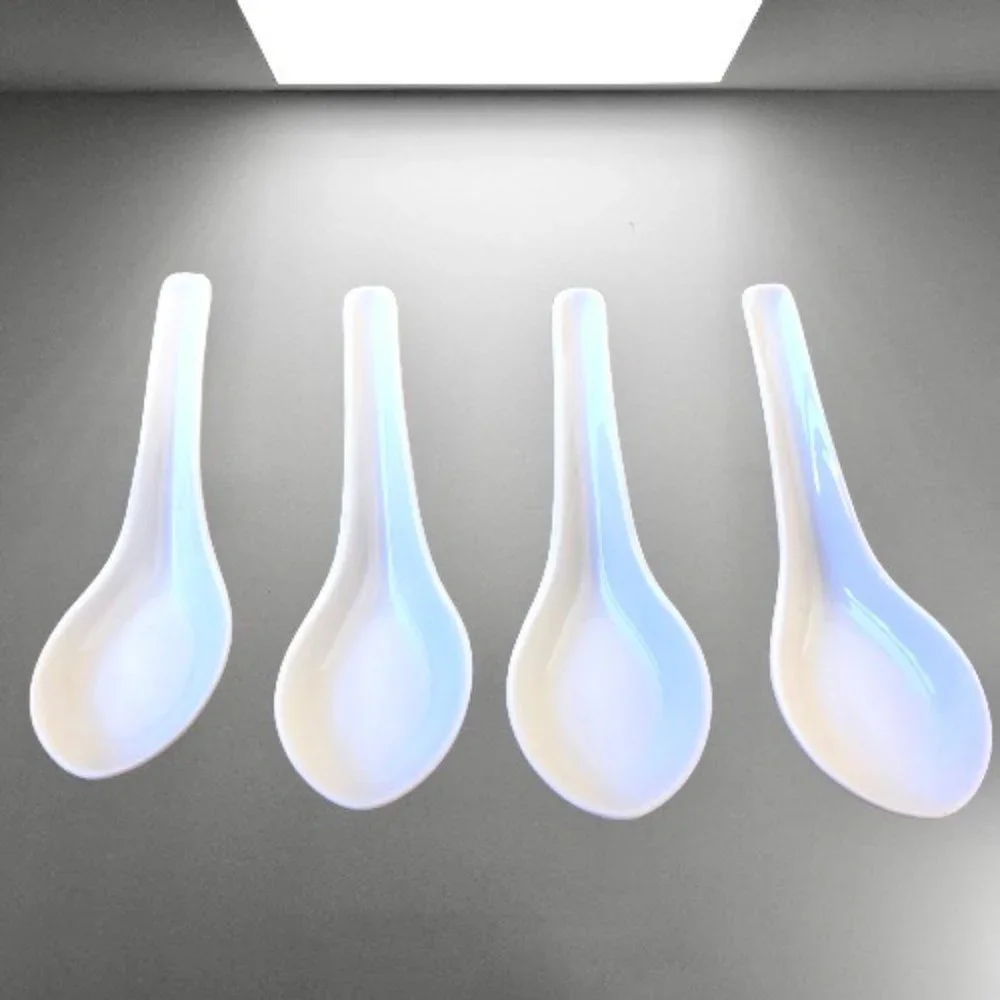 Asian Soup Spoons Porcelain + Plastic Chinese Japanese for Ramen Pho Lot of 8